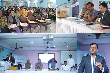 Re-orientation program of doctors instated for the post of #AYUSH_C_H_O was organized at Conference Hall, Dairy Directorate, Dhurva, Ranchi in which 42 appointed doctors came.