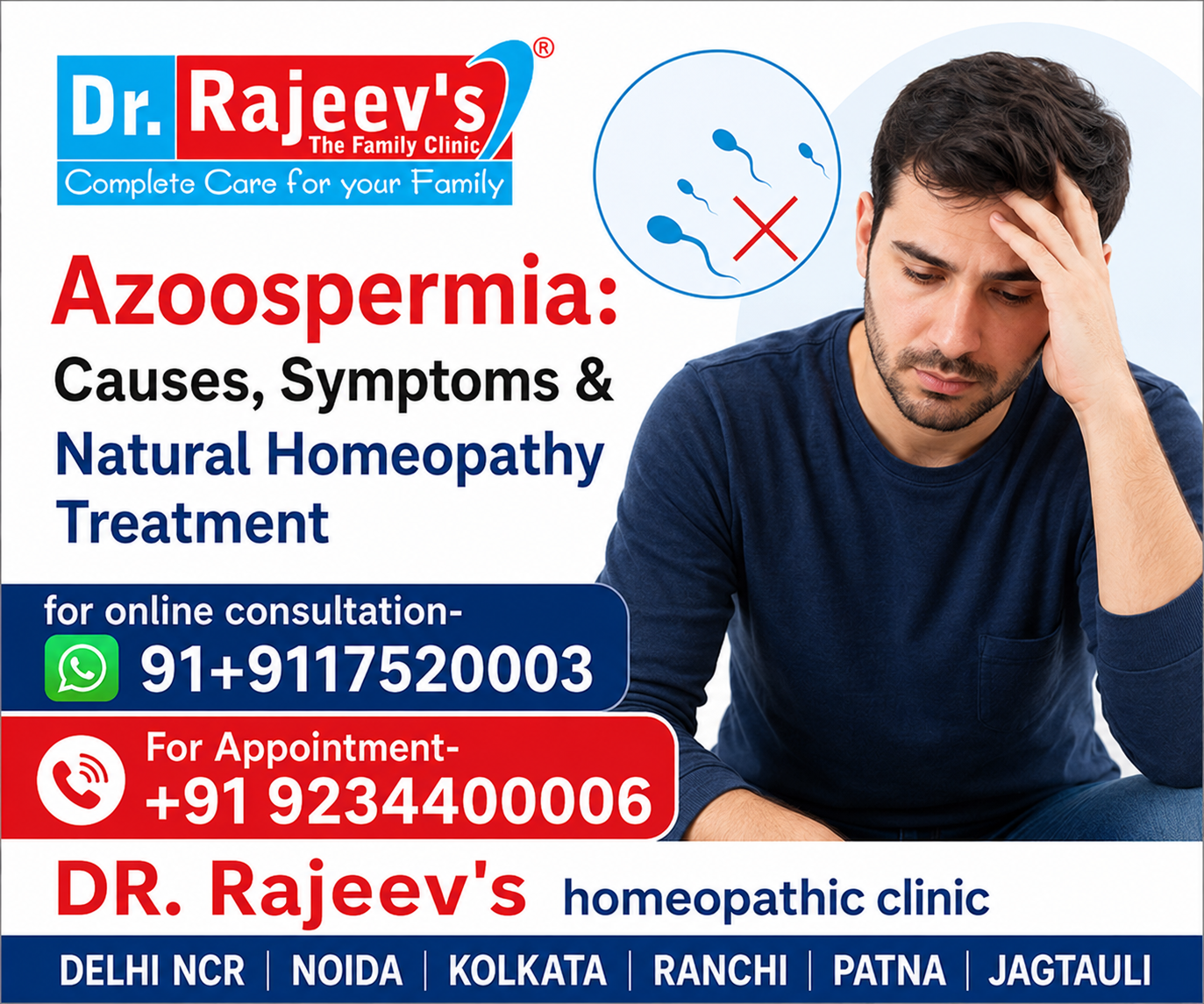 Azoospermia: Causes, Symptoms & Natural Homeopathy Treatment 