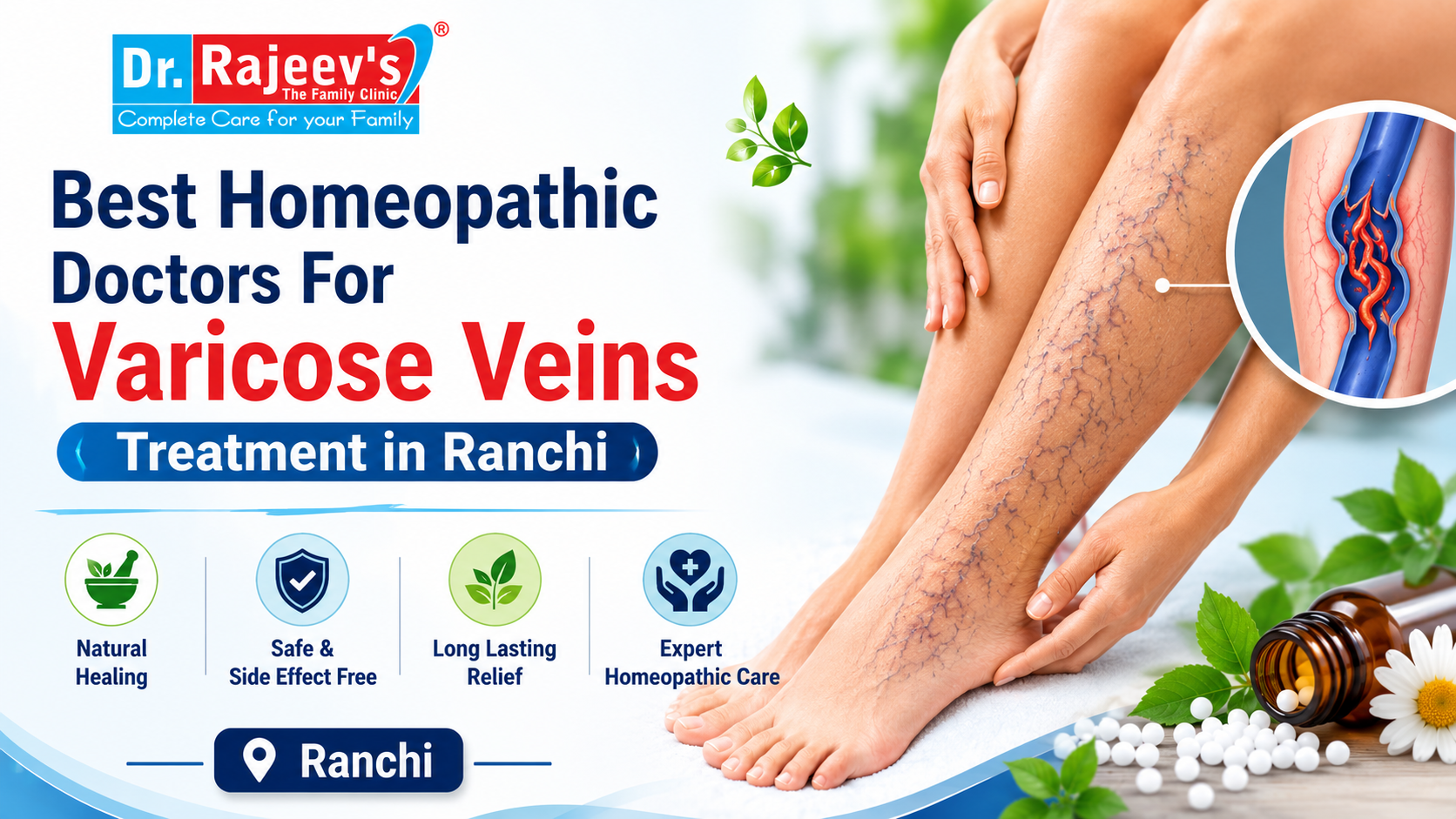 Best Homeopathic Doctors For Varicose Veins Treatment in Ranchi