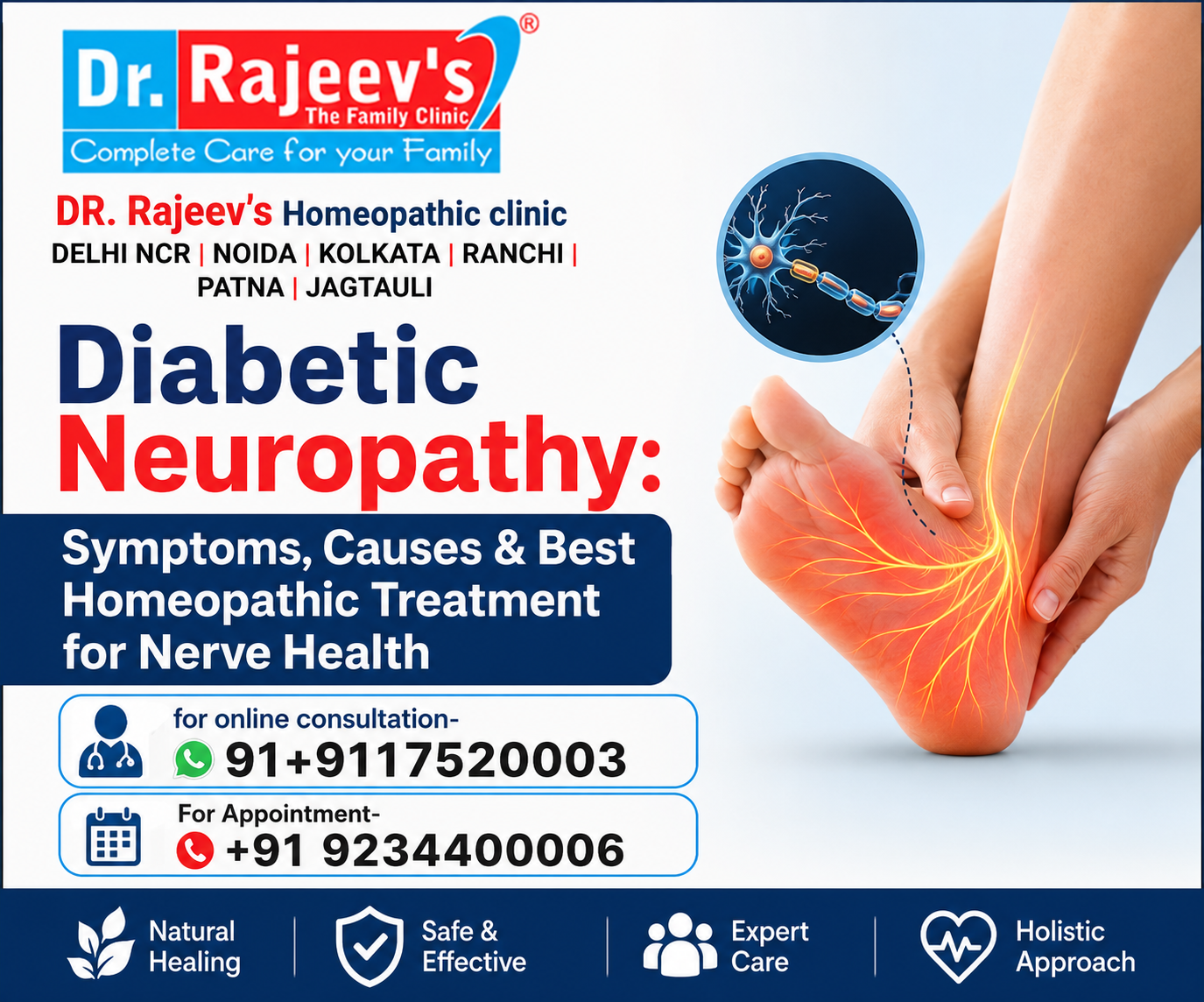 Diabetic Neuropathy: Symptoms, Causes and Best Homeopathic Treatment for Nerve Health