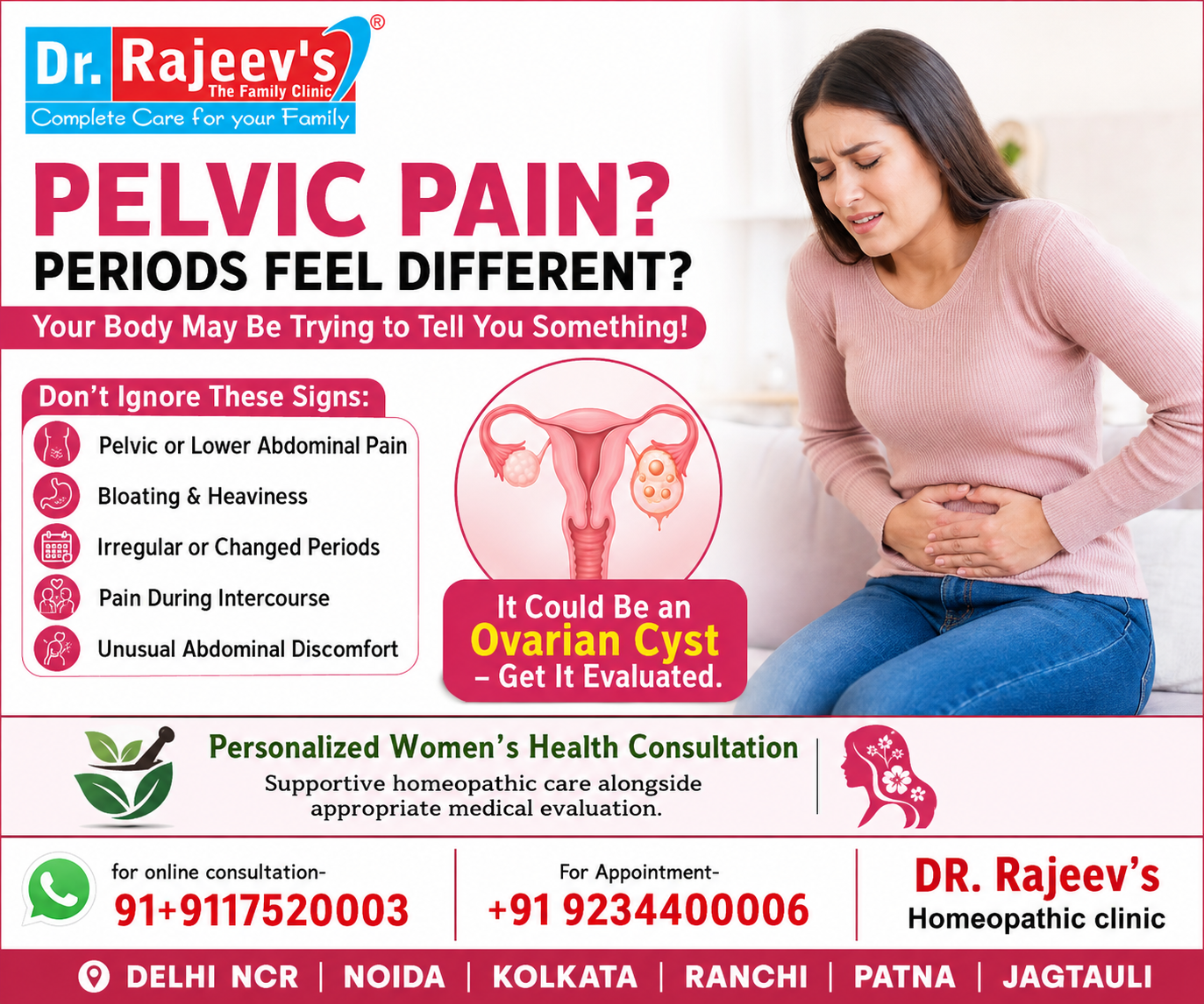 Ovarian Cyst: Symptoms, Causes, Types & Homeopathic Treatment – A Complete Guide