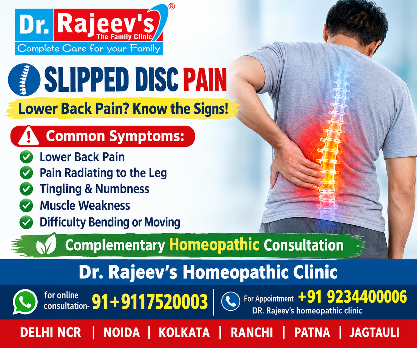 Slipped Disc Pain: Causes, Symptoms, And Complementary Homeopathic Treatment